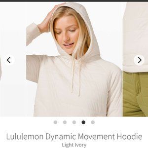 NWT Lululemon Dynamic Movement Hoodie Light Ivory size 6